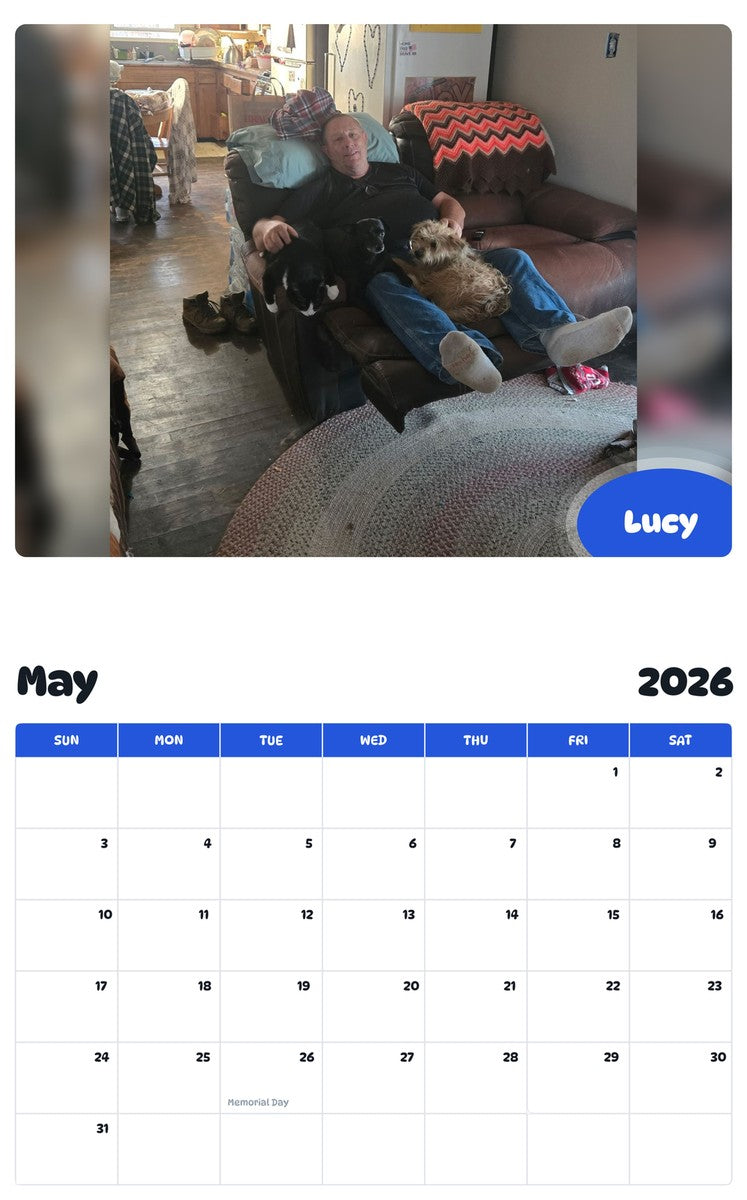 2026 - 2027 Lucy - Pawidols Pet Calendar
