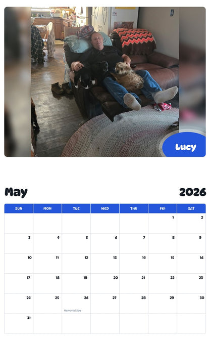 2026 - 2027 Lucy - Pawidols Pet Calendar