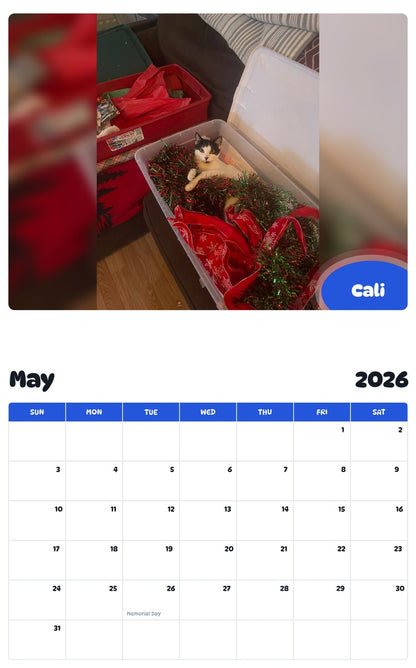 2026 - 2027 Cali - Pawidols Pet Calendar