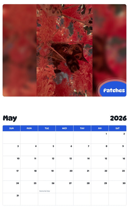 2026 - 2027 Patches - Pawidols Pet Calendar