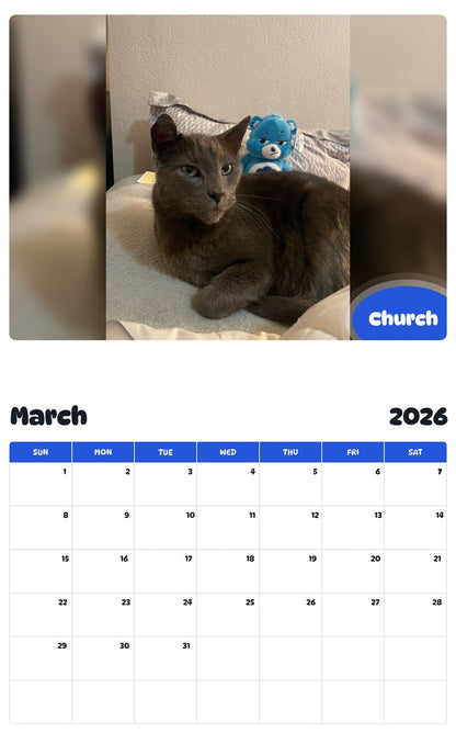 November 2025 - October 2026 Church - Pawidols Pet Calendar