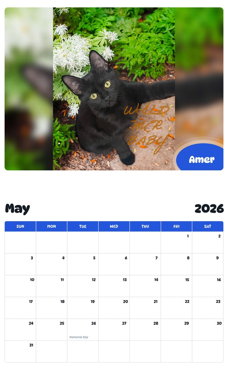 2026 - 2027 Amer - Pawidols Pet Calendar