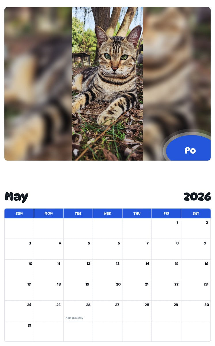 2026 - 2027 Po - Pawidols Pet Calendar