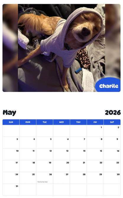 2026 - 2027 Charile - Pawidols Pet Calendar