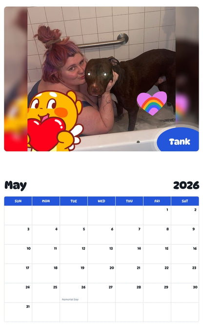 2026 - 2027 Tank - Pawidols Pet Calendar