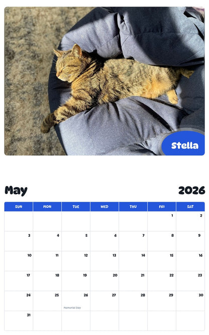 2026 - 2027 Stella - Pawidols Pet Calendar