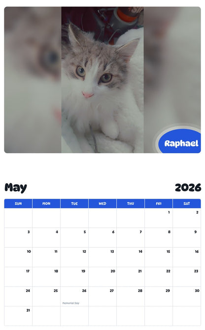 2026 - 2027 Raphael - Pawidols Pet Calendar