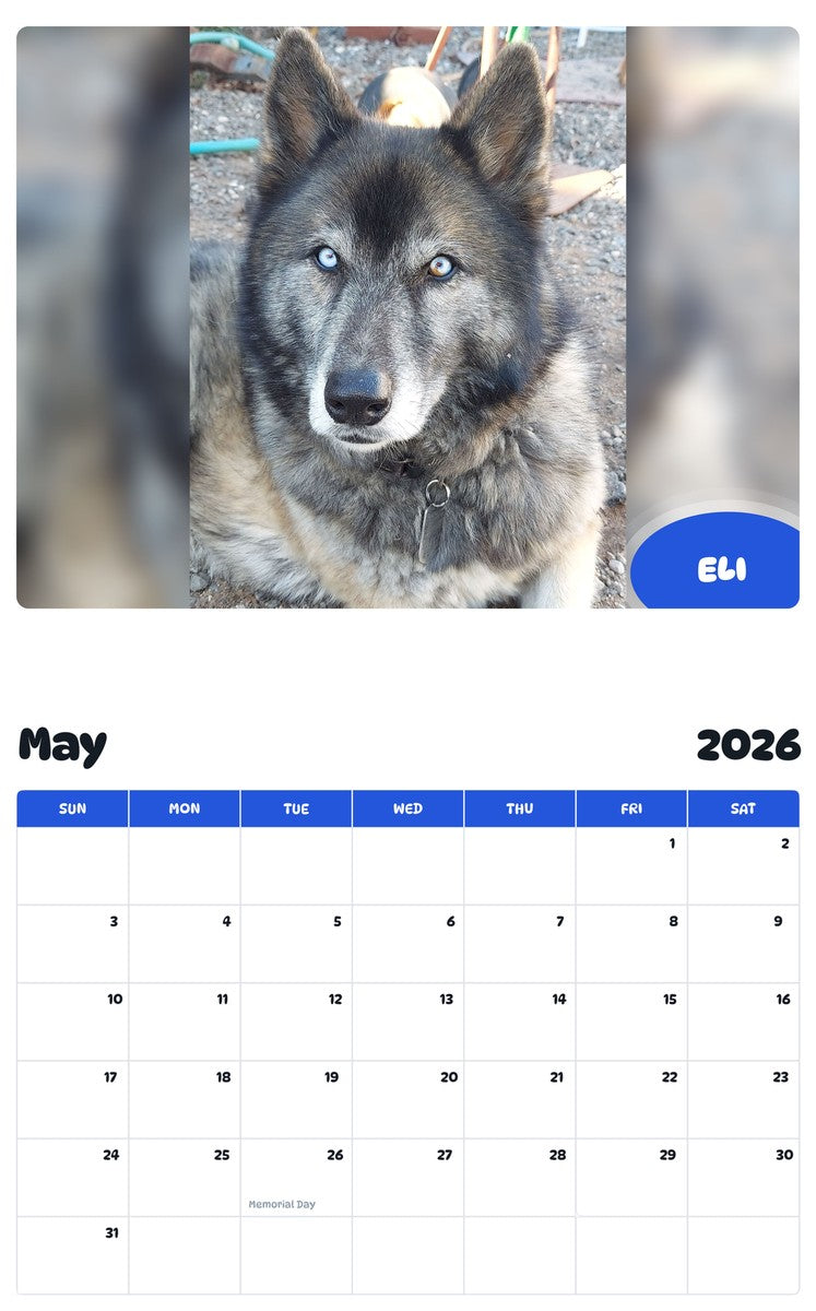 2026 - 2027 ELI - Pawidols Pet Calendar