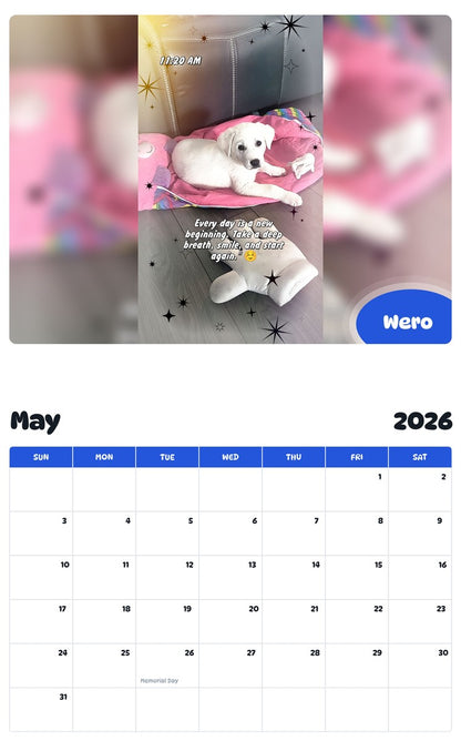 2026 - 2027 Wero - Pawidols Pet Calendar