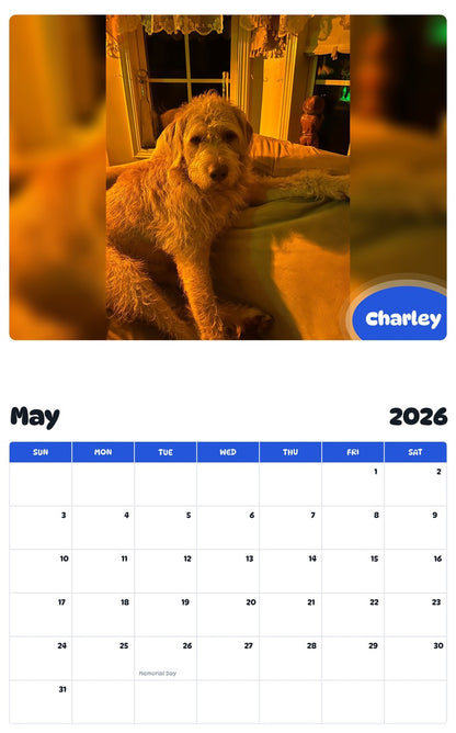 2026 - 2027 Charley - Pawidols Pet Calendar
