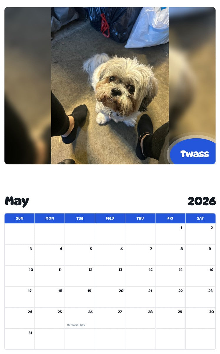 2026 - 2027 Twass - Pawidols Pet Calendar