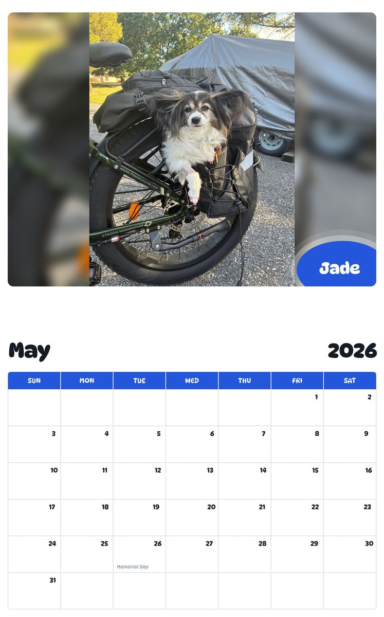 2026 - 2027 Jade - Pawidols Pet Calendar