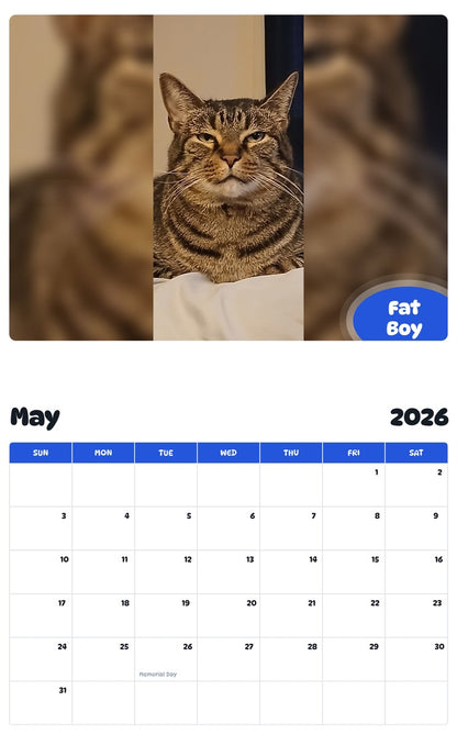 2026 - 2027 Fat Boy - Pawidols Pet Calendar