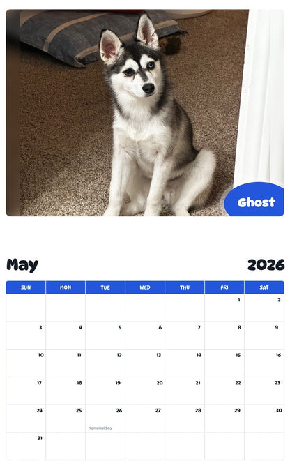2026 - 2027 Ghost - Pawidols Pet Calendar