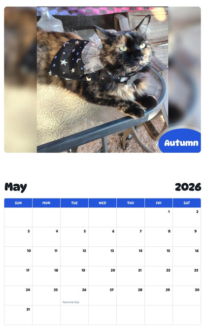 2026 - 2027 Autumn - Pawidols Pet Calendar