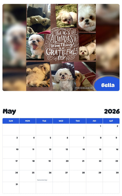 2026 - 2027 Bella - Pawidols Pet Calendar
