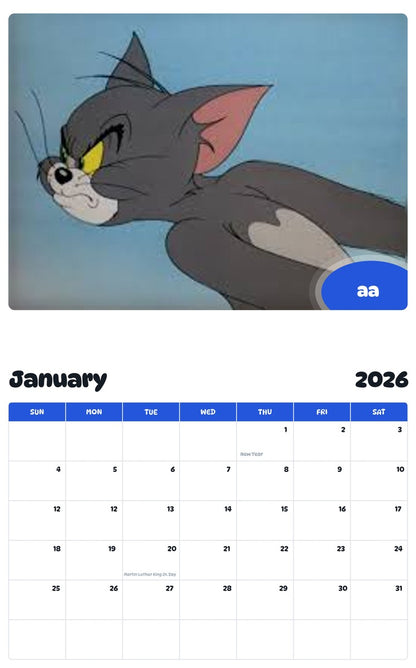October 2025 - September 2026 aa - Pawidols Pet Calendar
