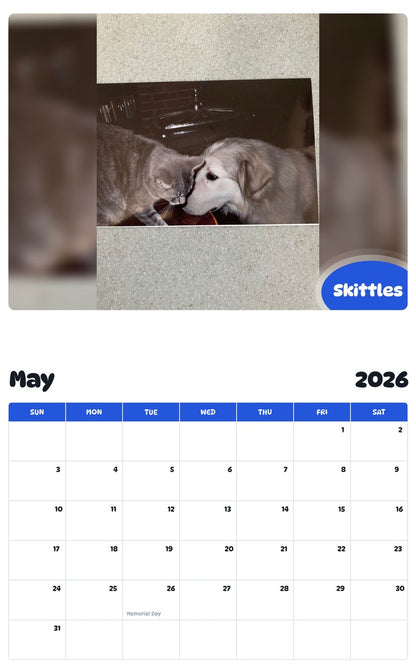 2026 - 2027 Skittles - Pawidols Pet Calendar