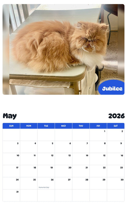 2026 - 2027 Jubilee - Pawidols Pet Calendar