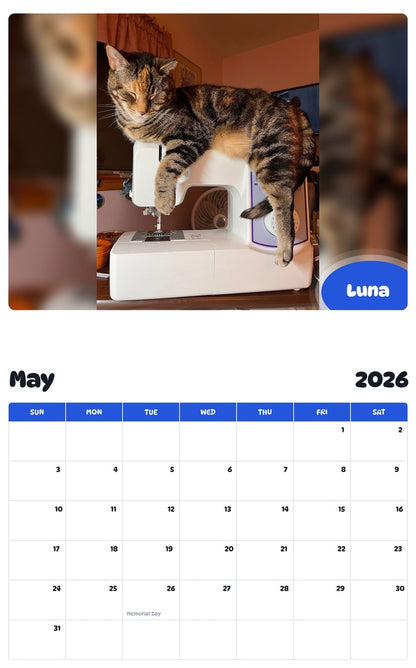 2026 - 2027 Luna - Pawidols Pet Calendar