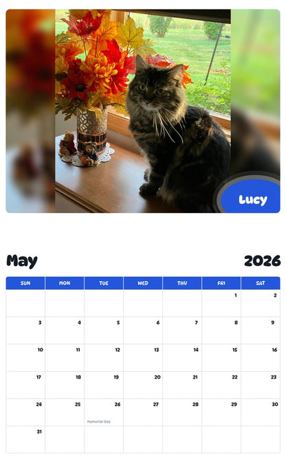 2026 - 2027 Lucy - Pawidols Pet Calendar