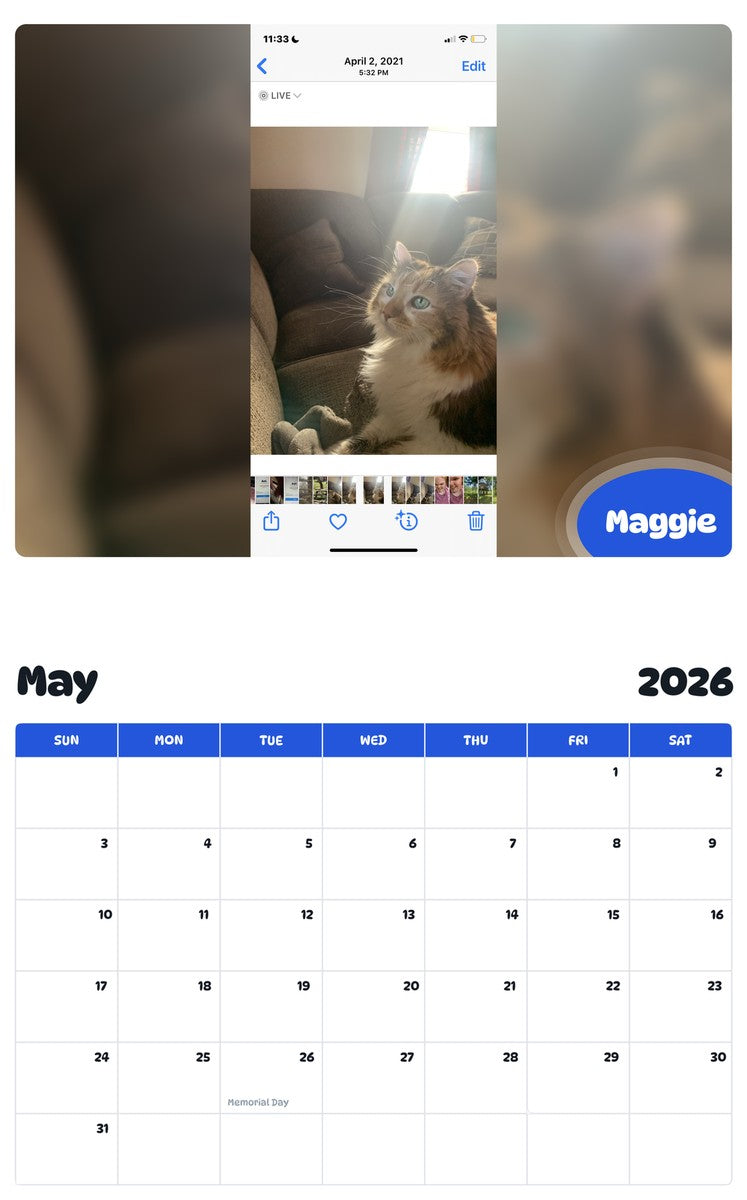 2026 - 2027 Maggie - Pawidols Pet Calendar