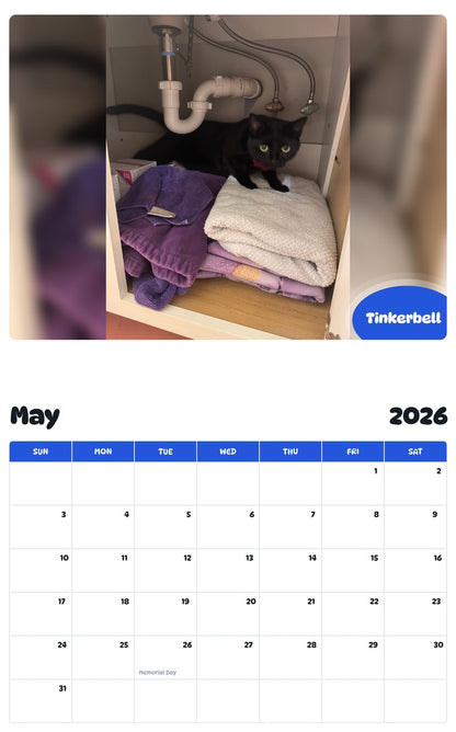 2026 - 2027 Tinkerbell - Pawidols Pet Calendar