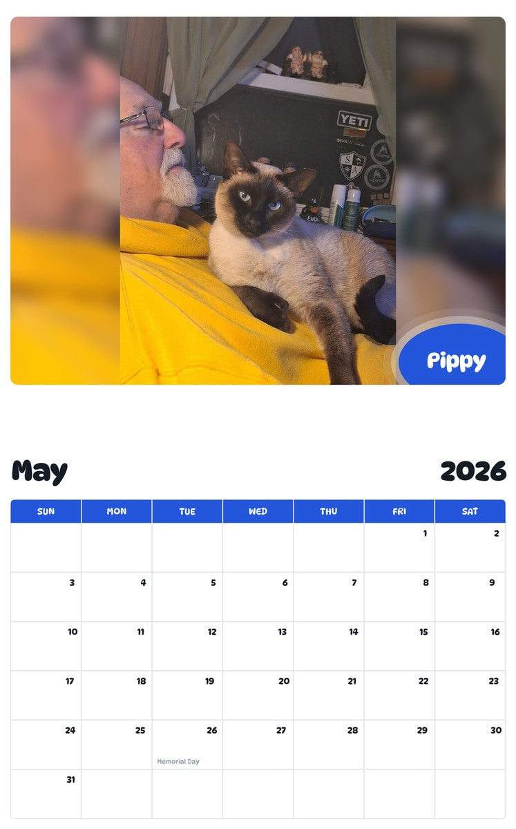 2026 - 2027 Pippy - Pawidols Pet Calendar