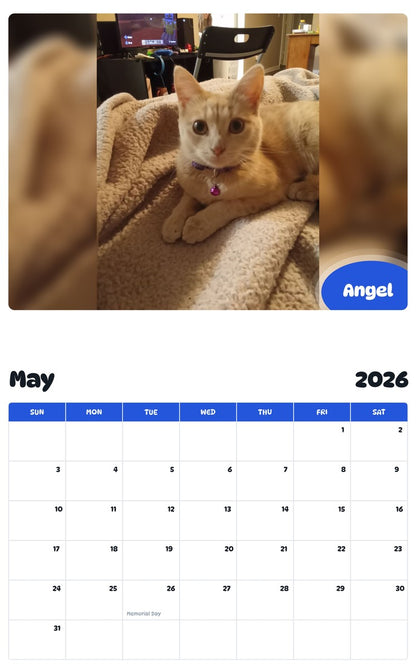 2026 - 2027 Angel - Pawidols Pet Calendar