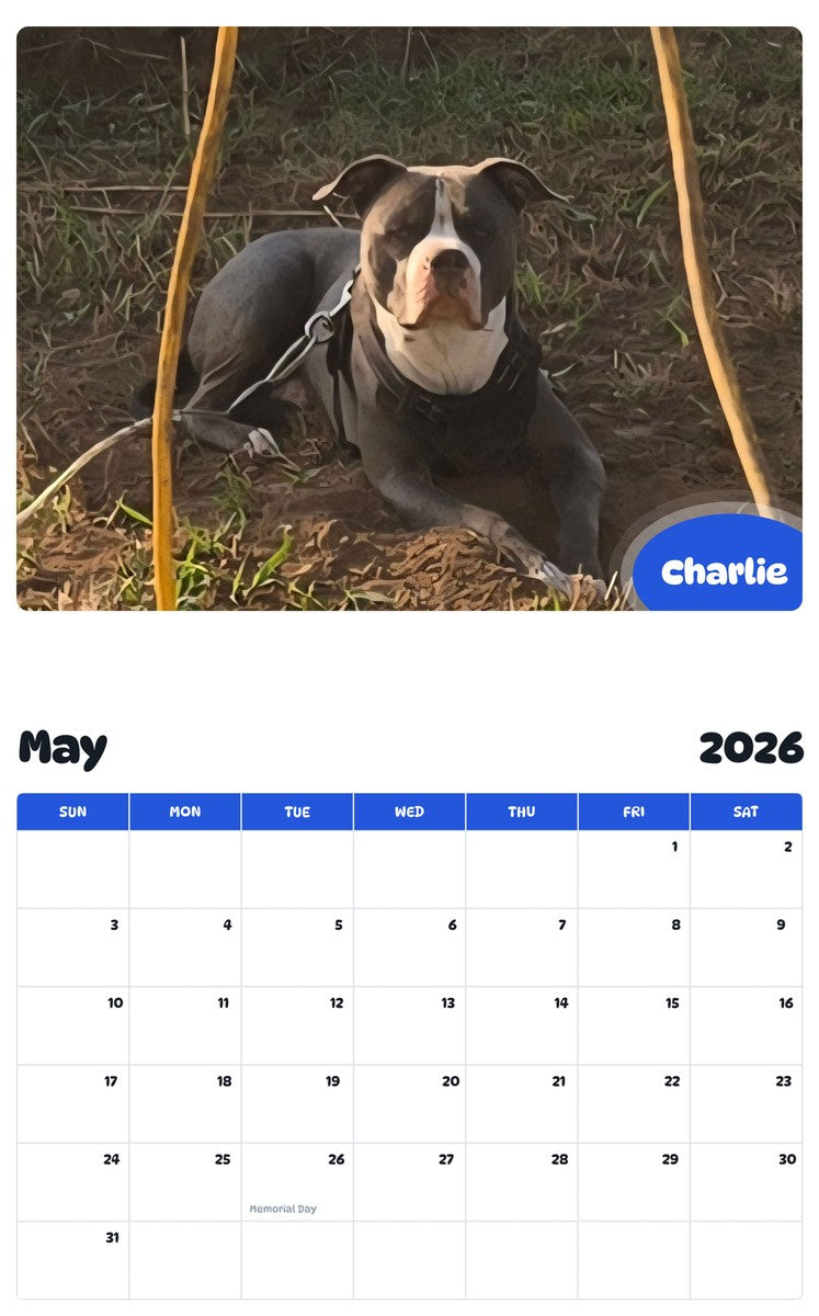 2026 - 2027 Charlie - Pawidols Pet Calendar
