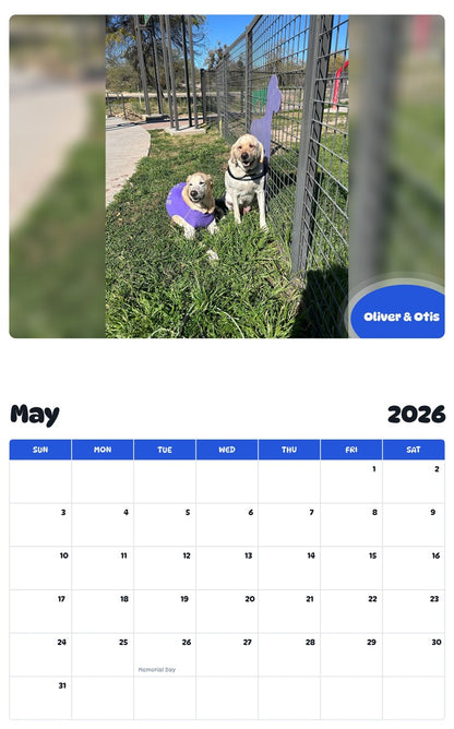 2026 - 2027 Oliver & Otis - Pawidols Pet Calendar