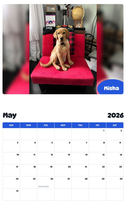 2026 - 2027 Misha - Pawidols Pet Calendar
