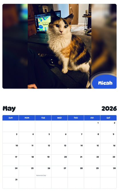 2026 - 2027 Micah - Pawidols Pet Calendar