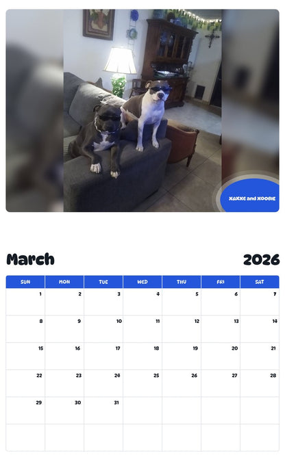 November 2025 - October 2026 XAXXE and XOOBIE - Pawidols Pet Calendar