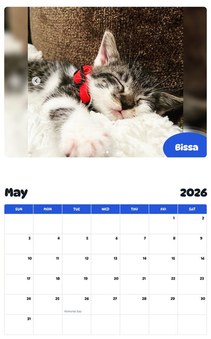 2026 - 2027 Bissa - Pawidols Pet Calendar