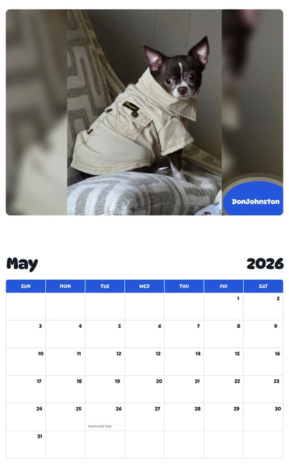2026 - 2027 DonJohnston - Pawidols Pet Calendar