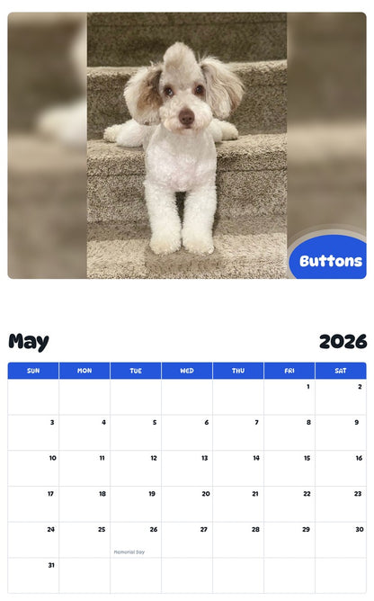 2026 - 2027 Buttons - Pawidols Pet Calendar