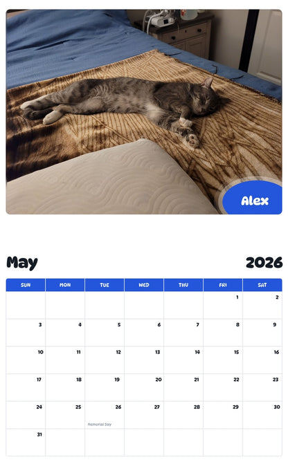 2026 - 2027 Alex - Pawidols Pet Calendar