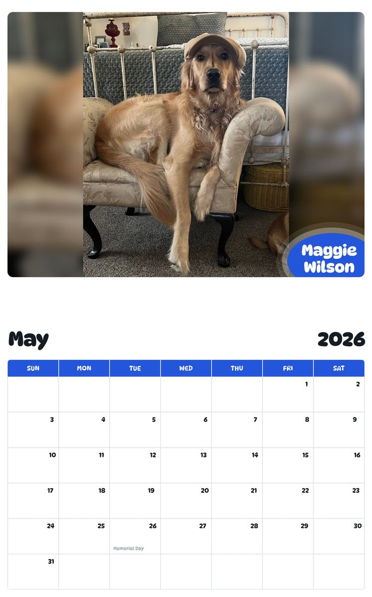 2026 - 2027 Maggie Wilson - Pawidols Pet Calendar