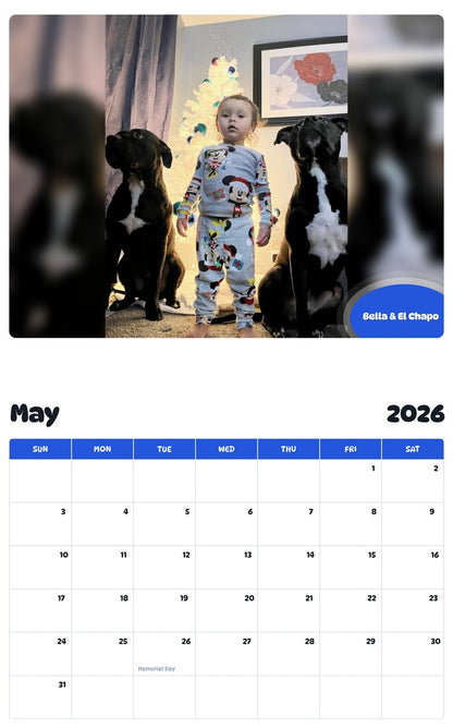 2026 - 2027 Bella & El Chapo - Pawidols Pet Calendar