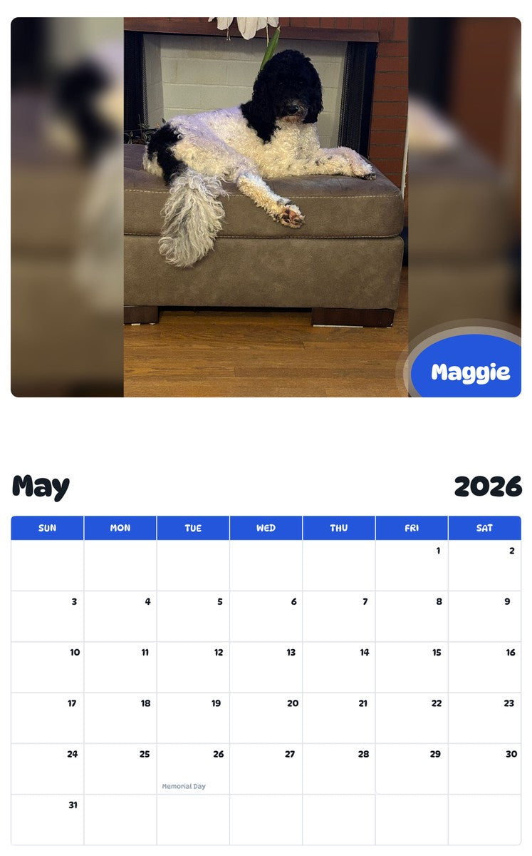 2026 - 2027 Maggie - Pawidols Pet Calendar