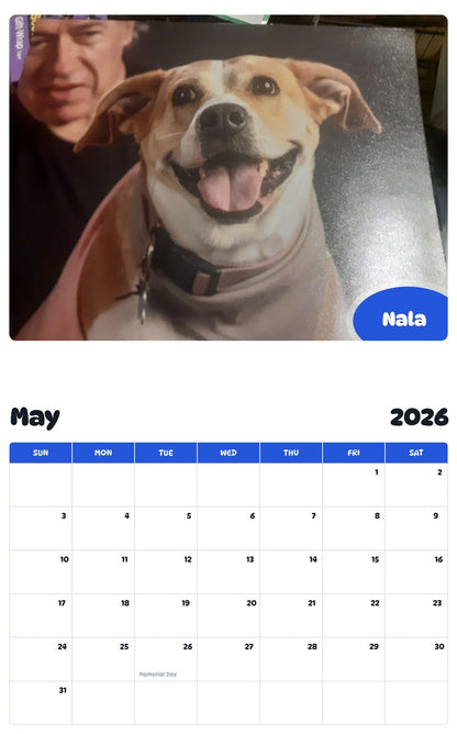 2026 - 2027 Nala - Pawidols Pet Calendar