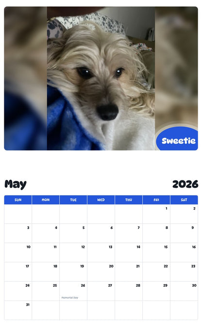 2026 - 2027 Sweetie - Pawidols Pet Calendar