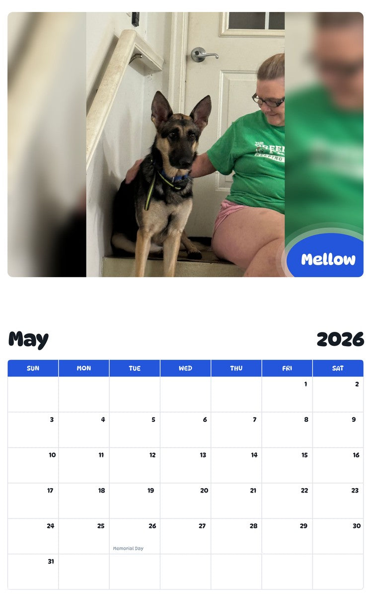 2026 - 2027 Mellow - Pawidols Pet Calendar