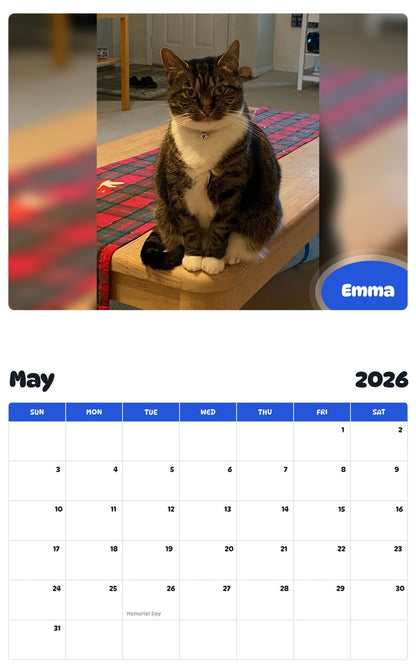 2026 - 2027 Emma - Pawidols Pet Calendar
