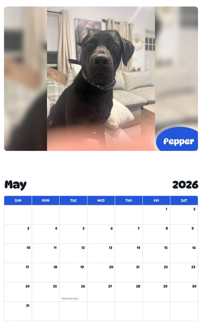 2026 - 2027 Pepper - Pawidols Pet Calendar