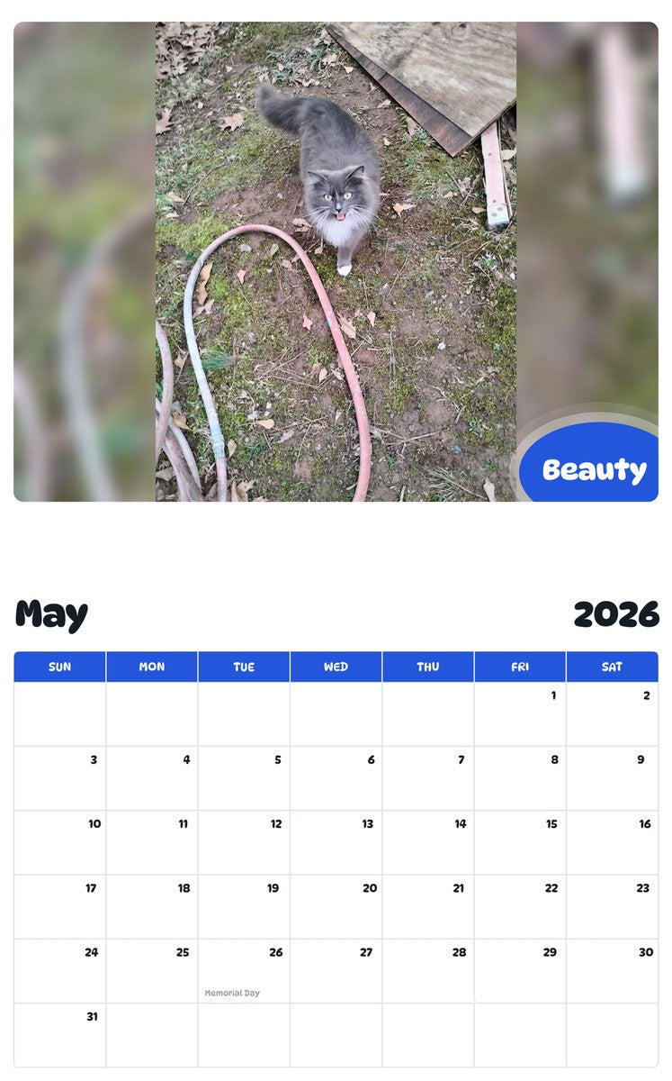 2026 - 2027 Beauty - Pawidols Pet Calendar