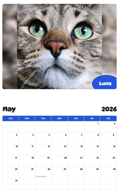 2026 - 2027 Luna - Pawidols Pet Calendar