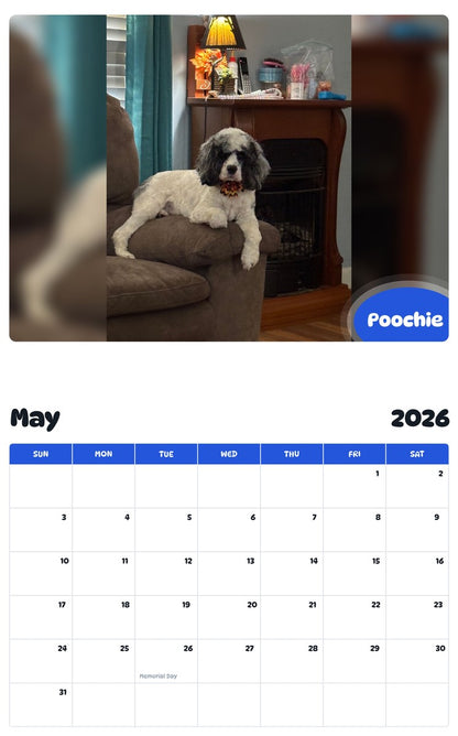 2026 - 2027 Poochie - Pawidols Pet Calendar