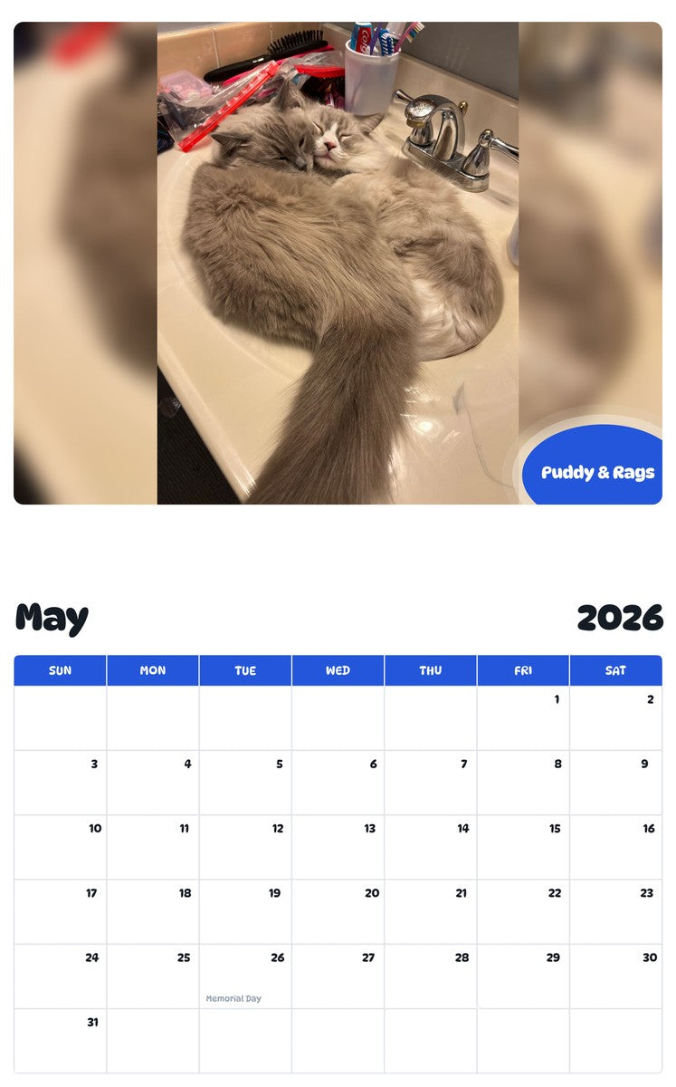 2026 - 2027 Puddy & Rags - Pawidols Pet Calendar